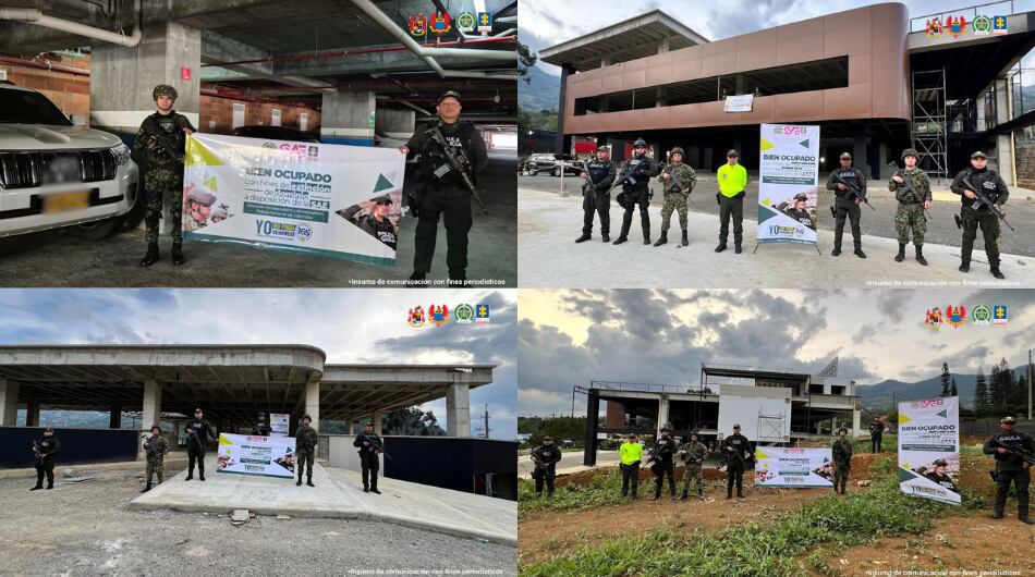 Bienes incautados por la Fiscalía al ELN.