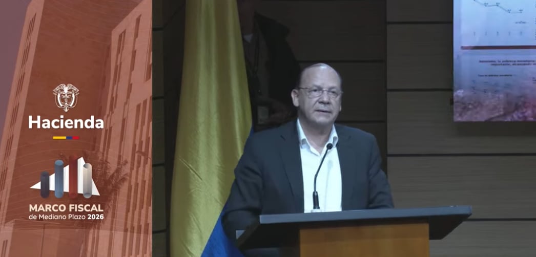 Germán Ávila, ministro de Hacienda, durante la presentación del Marco Fiscal de Mediano Plazo.