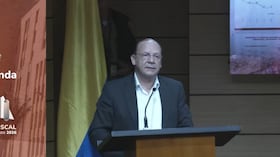Germán Ávila, ministro de Hacienda, durante la presentación del Marco Fiscal de Mediano Plazo.