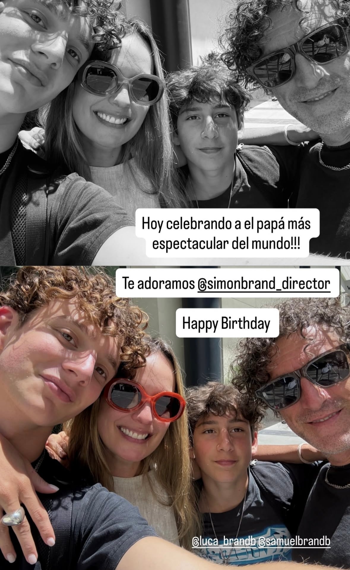 Claudia Bahamón abrió su corazón y compartió mensaje para Simón Brand en las redes sociales.