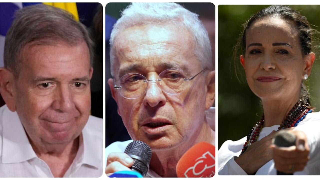 Edmundo González, Álvaro Uribe, María Corina Machado.
