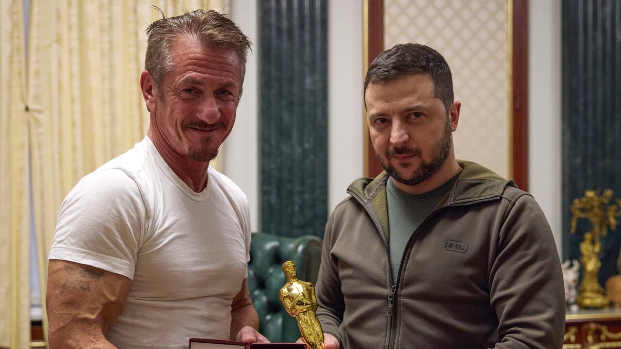 Sean Penn y Volodimir Zelensky