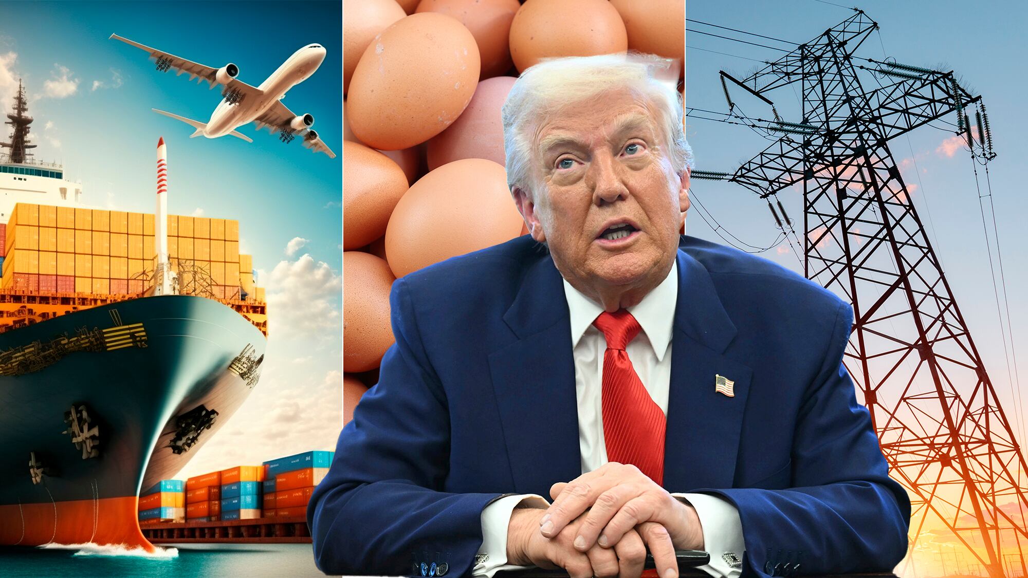 Donald Trump, energía, huevos , comercio internacional