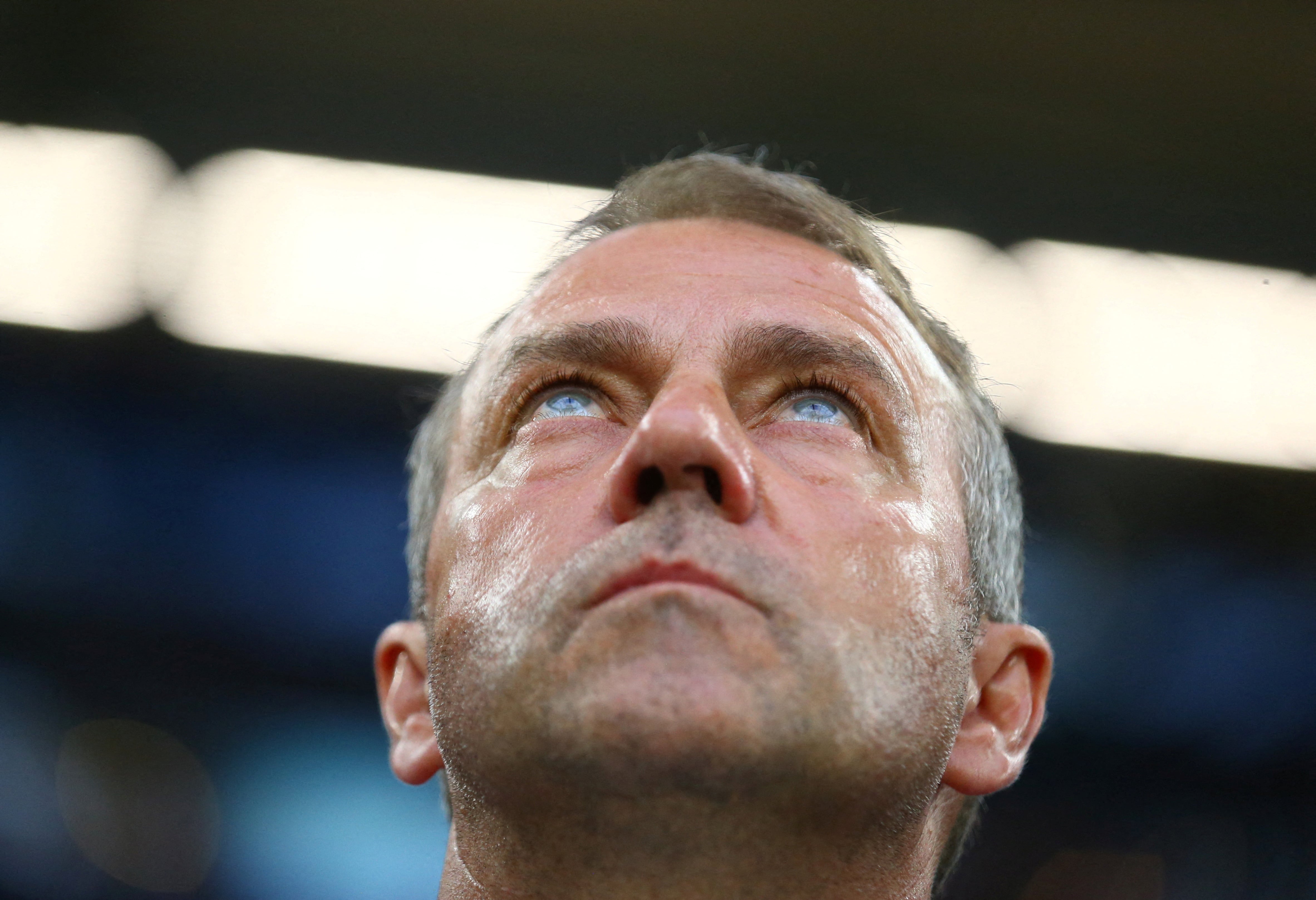 FILE PHOTO: Soccer Football - International Friendly - Germany v Colombia - Veltins-Arena, Gelsenkirchen, Germany - June 20, 2023 Germany coach Hansi Flick before the match REUTERS/Thilo Schmuelgen/File Photo