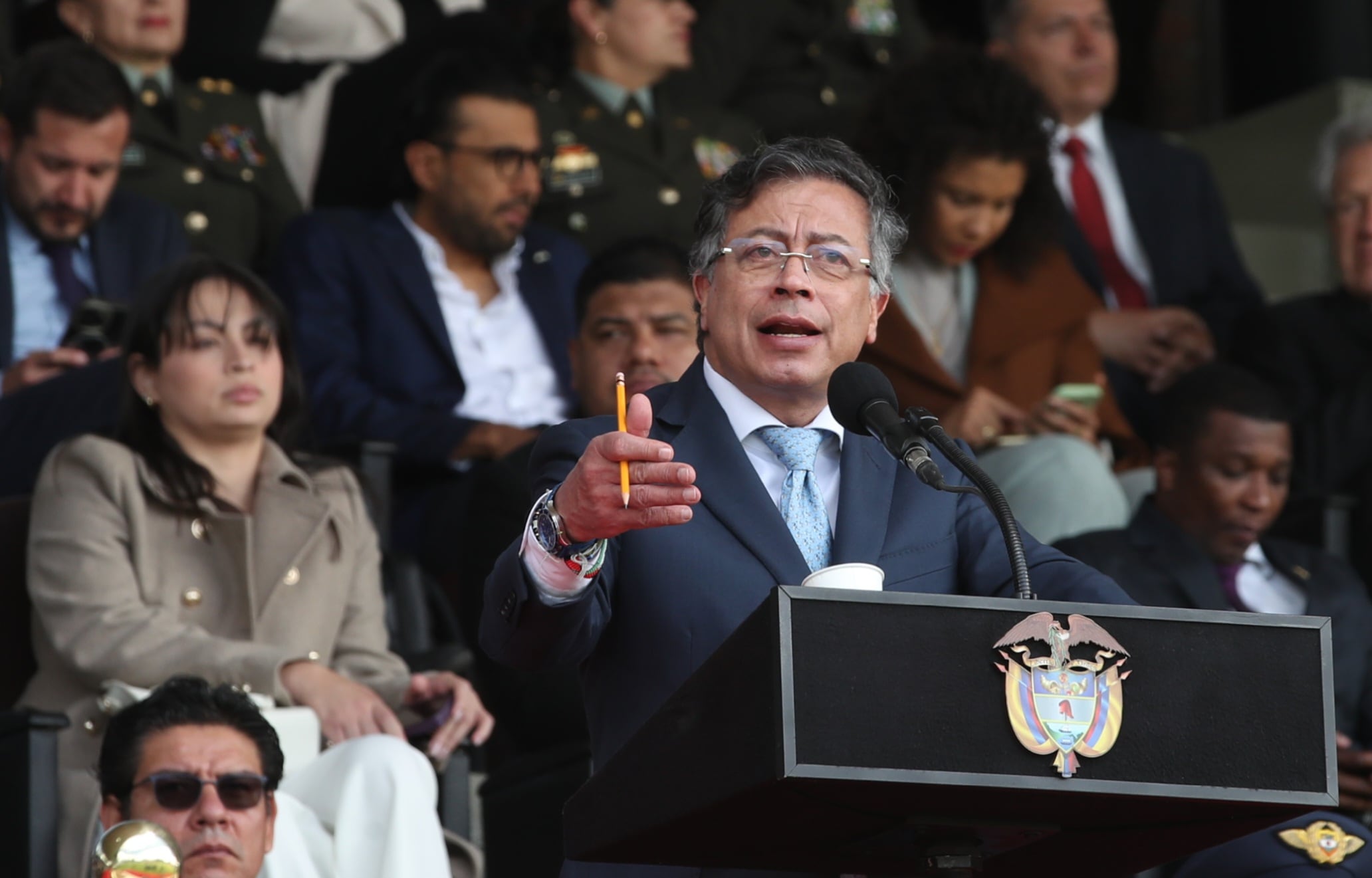 Gustavo Petro Posesión nuevo director general de la Policía Brigadier General William Oswaldo Rincón Cúpula Militar
octubre 24 2025