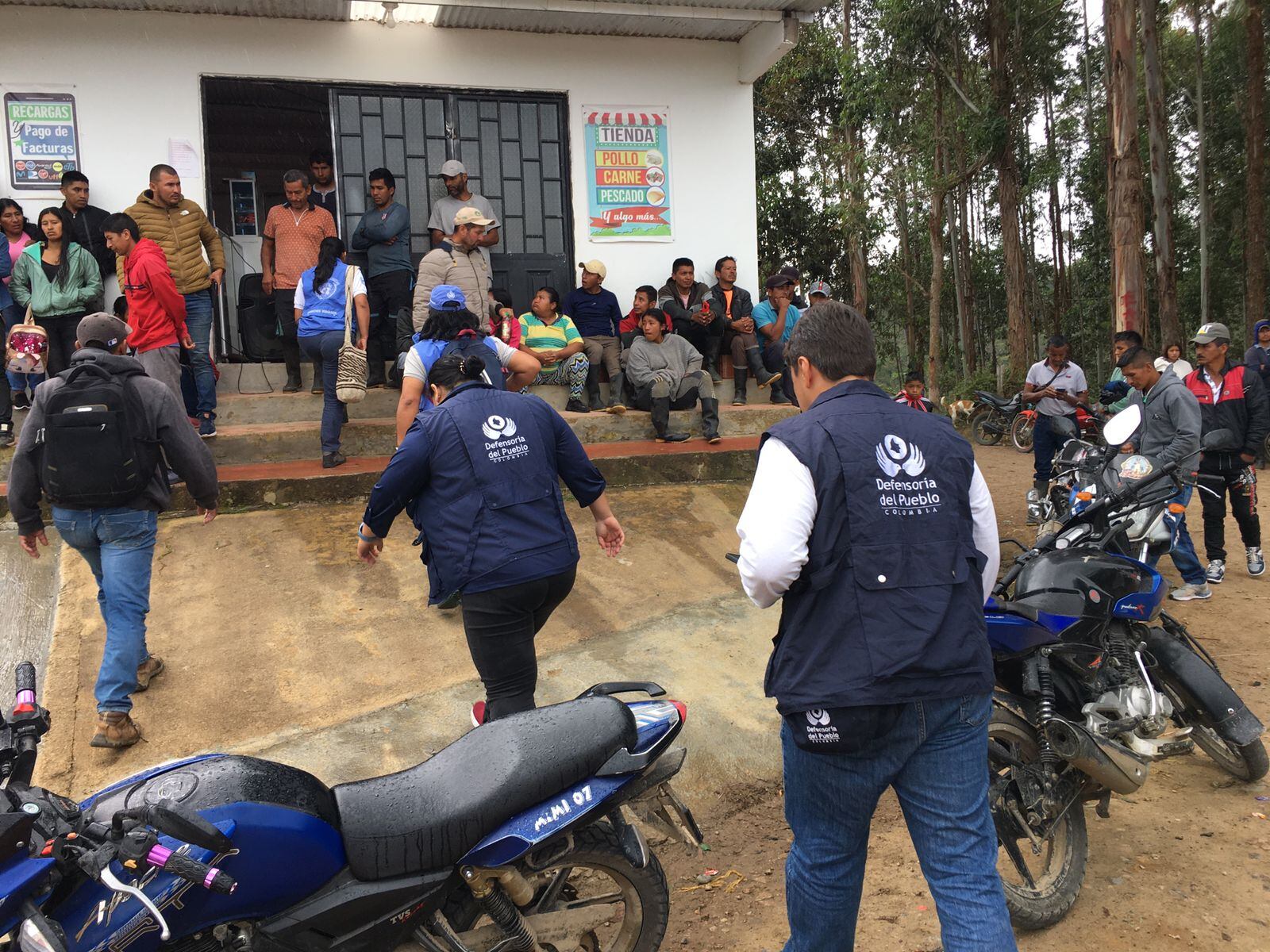 Una comisión de la Defensoría verificó la situación en materia de derechos en La Plata, Huila.