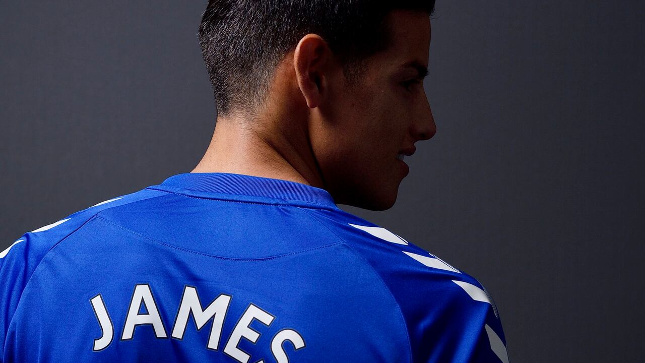 James Rodríguez en el Everton, de Liverpool.