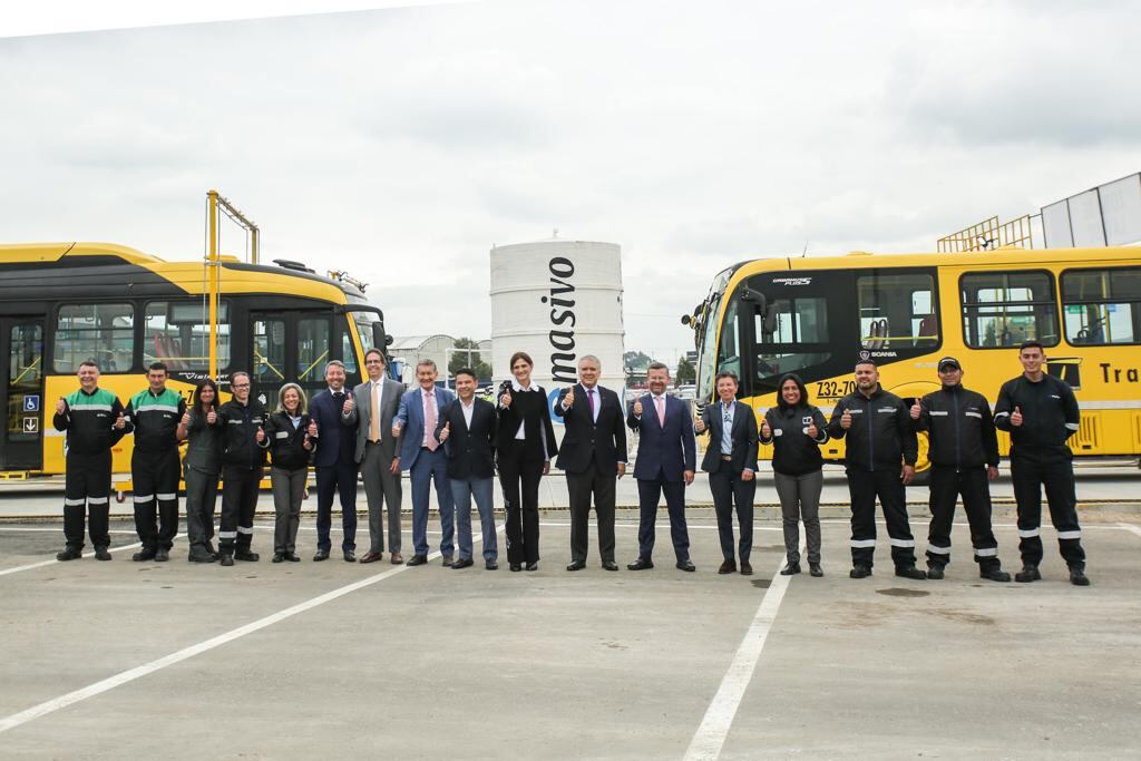 El presidente de la República, Iván Duque, y la alcaldesa de Bogotá, Claudia López, lideraron la Inauguración del los dos patio taller en Cota.