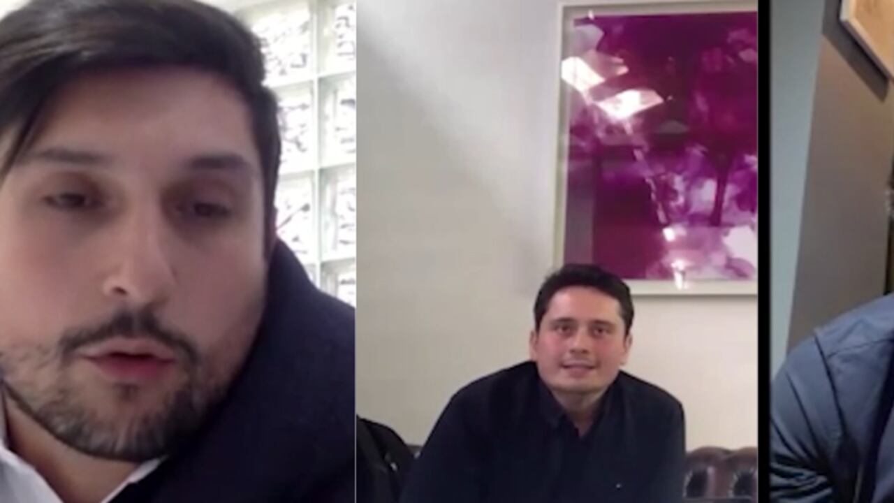 Brandon Vásquez Gómez, Jonathan Stivel Vásquez Gómez y el concejal Ariel de Jesús Zambrano González.