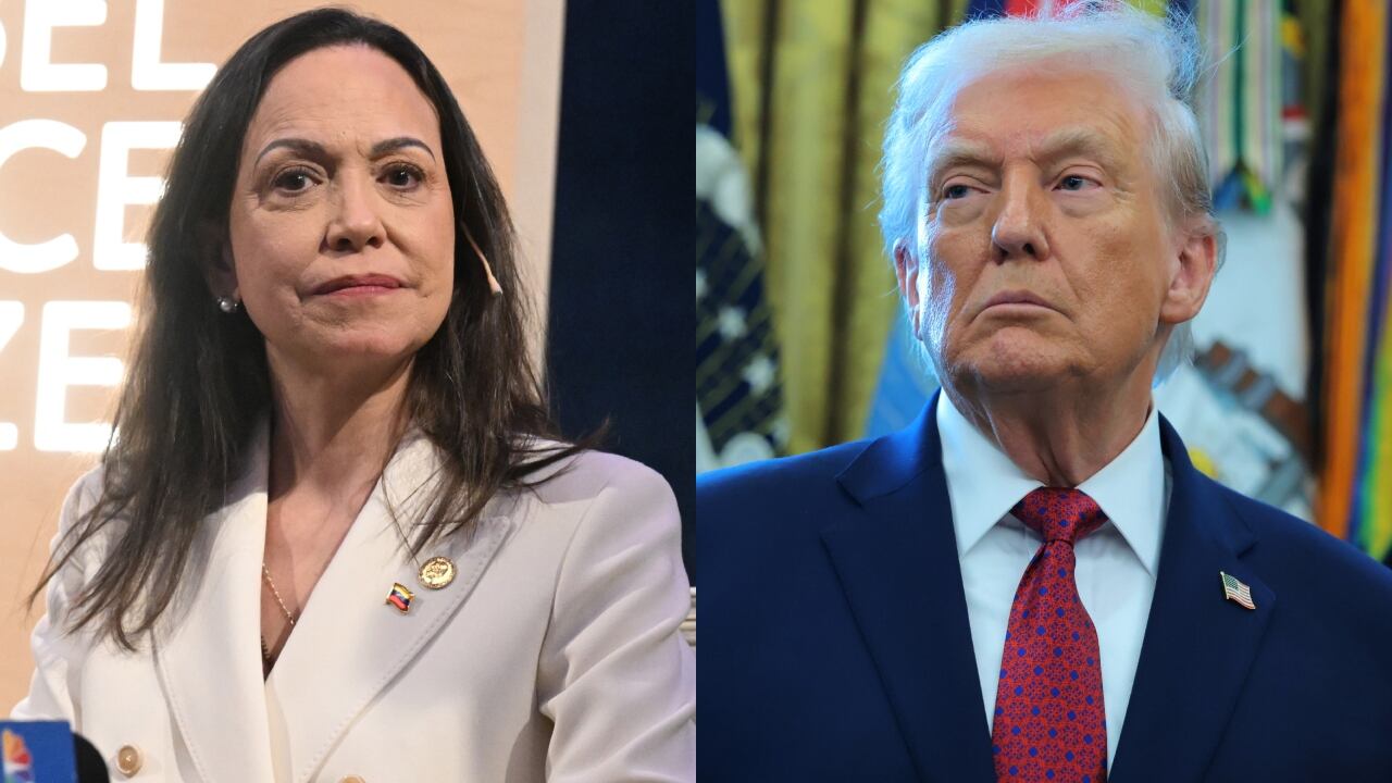 María Corina Machado y Donald Trump.