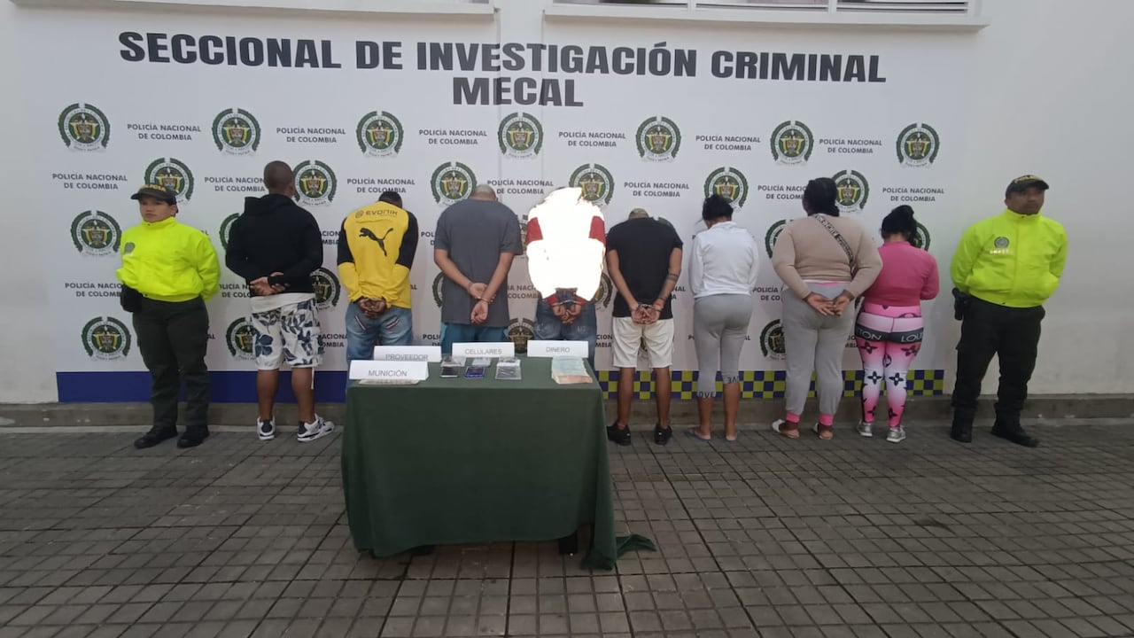 Cinco hombres y tres mujeres, integrantes de 'Los Calimío', fueron capturados.