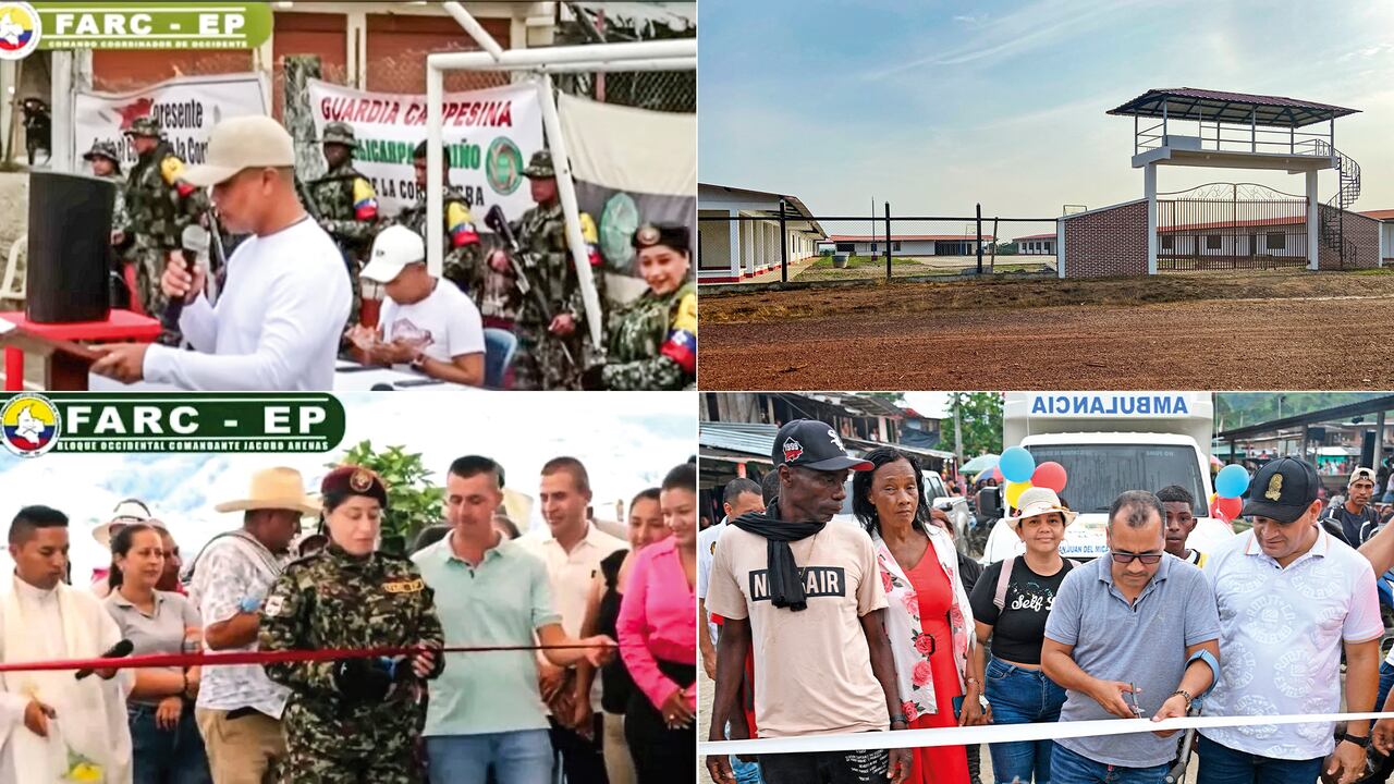 Alias Giovanny, cabecilla del frente Carlos Patiño, inauguró un puente en el cañón del Micay.
