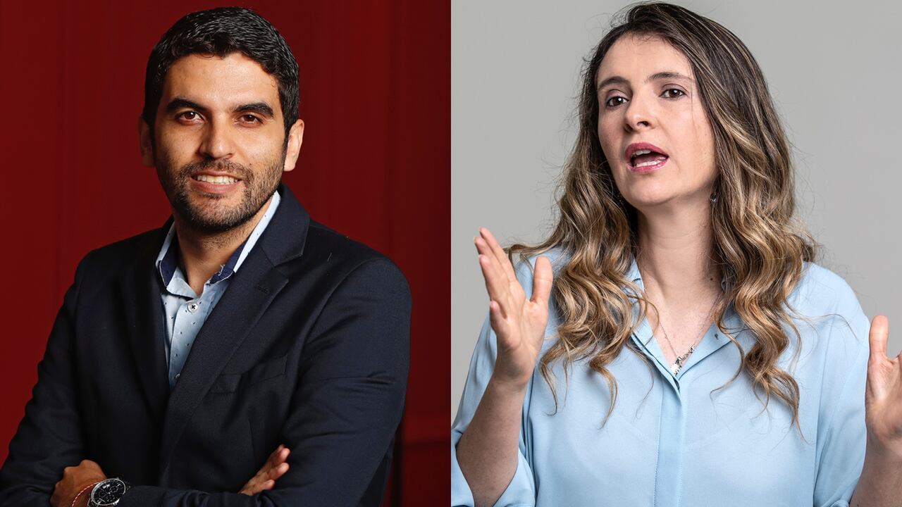 Hernán Cadavid y Paloma Valencia, los voceros de la oposición en la réplica al presidente.