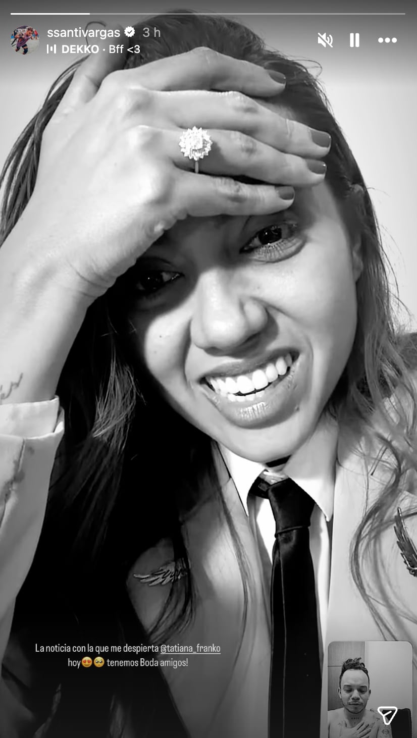 Santiago Vargas, presentador de 'Mañana Express', celebró el compromiso de Tatiana Franko.