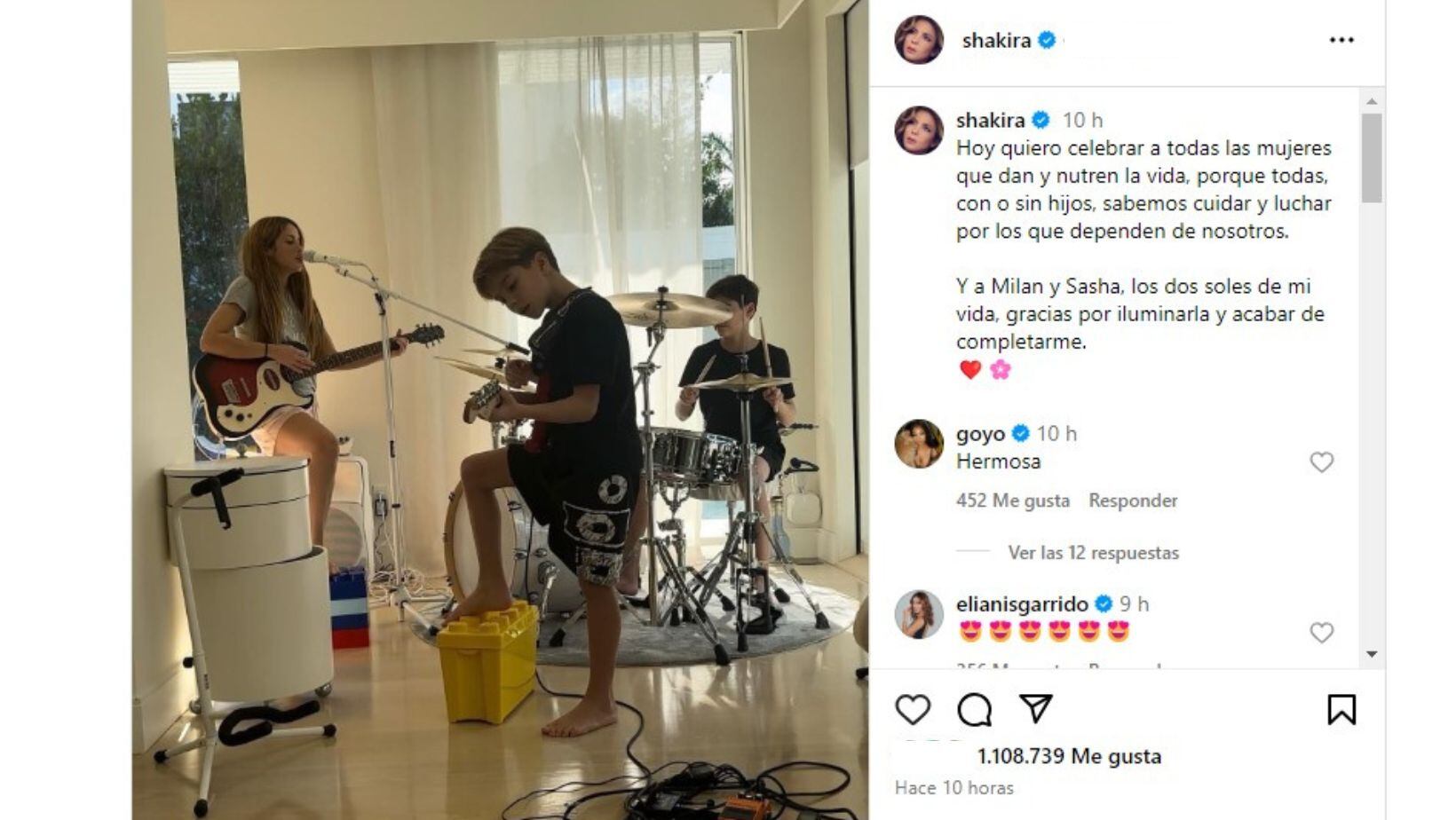La emocionante imagen con la que Shakira celebró el Día de la madre; sus fans quedaron enamorados