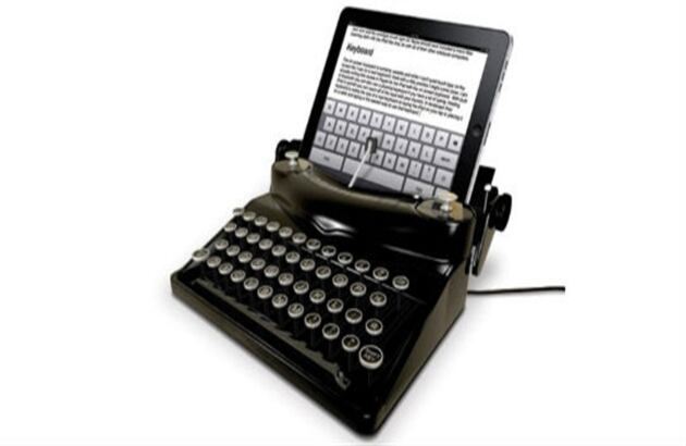 Este es un accesorio para iPad que le permite escribir como si lo fuera a hacer en una máquina de escribir. 