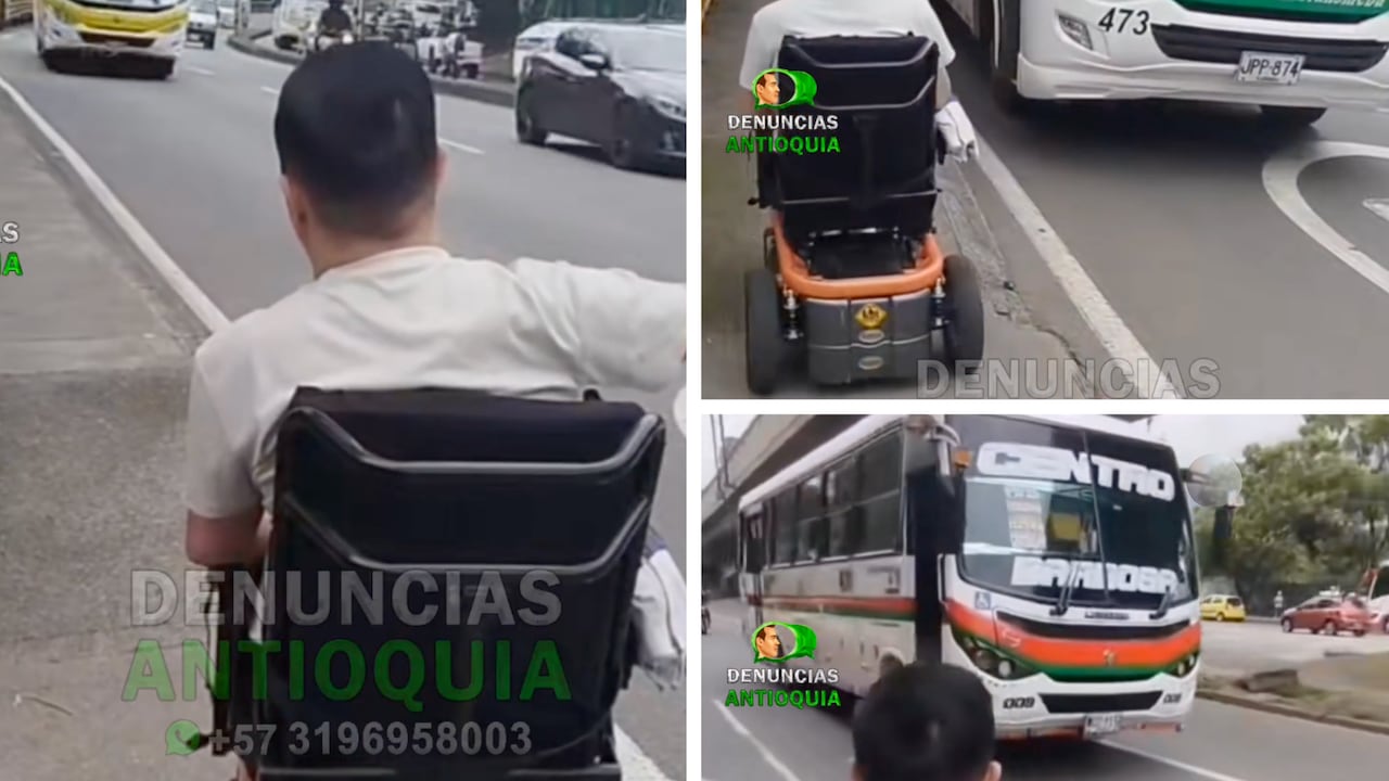 Fabián Taborda, hombre en silla de ruedas que denuncia ser ignorado por conductores de bus en Medellín