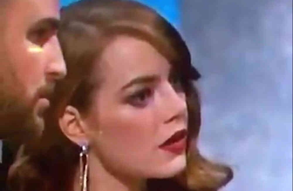 Emma Stone dijo varias veces "Oh por Dios" cuando los organizadores trataban de explicar lo sucedido. 