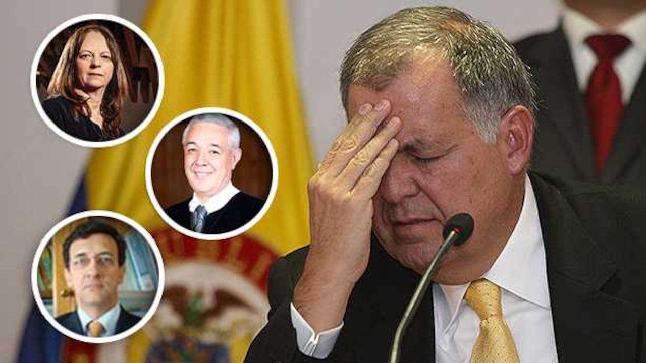 El procurador general de la Nación y los magistrados Stella Conto, Alberto Yepes y Danilo Rojas.
