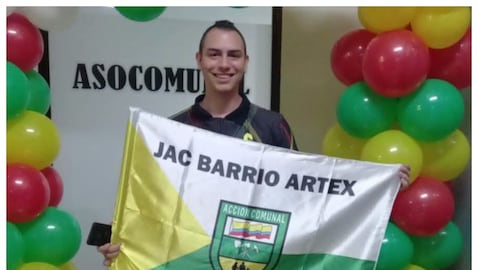 Juan Esteban Urán, presidente de la JAC del barrio Artex, en Itagüí, muerto en medio de un atraco en Medellín.