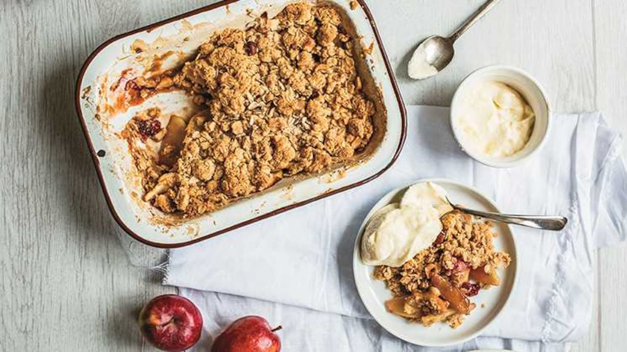 Crumble de manzanas y especias