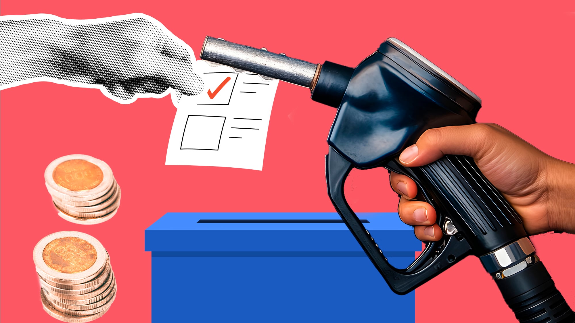 Baja gasolina votos
