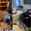 Así quedó la vivienda tras el millonario robo.