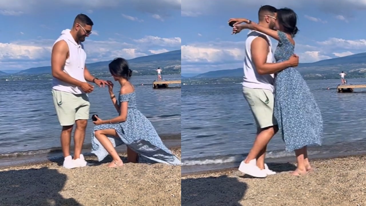 La joven decidió tomar la iniciativa de pedir la mano en matrimonio de su novio.