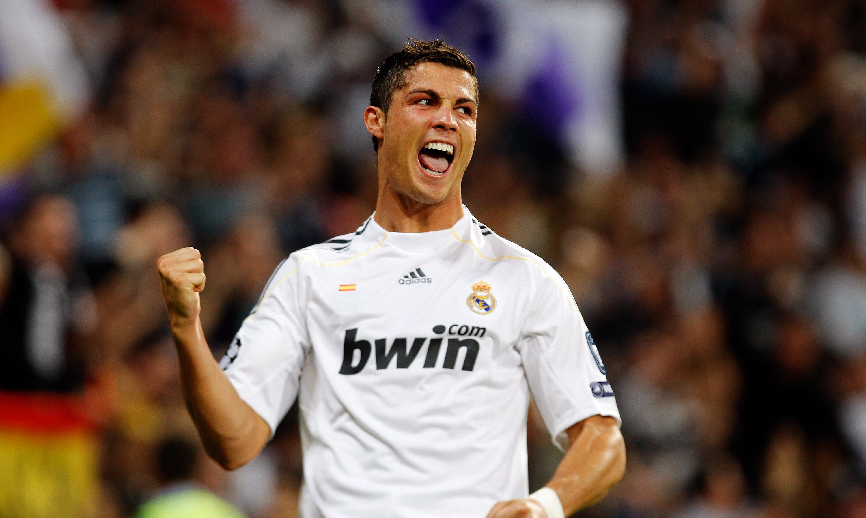 Cristiano Ronaldo en su primera temporada con Real Madrid.