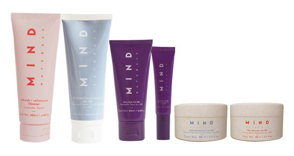 Mind Naturals tiene una rutina esencial para el cuidado de la piel, compuesta por limpiador facial, contorno de ojos, crema extrahidratante o crema hidratante control grasa y mascarilla desintoxicante.