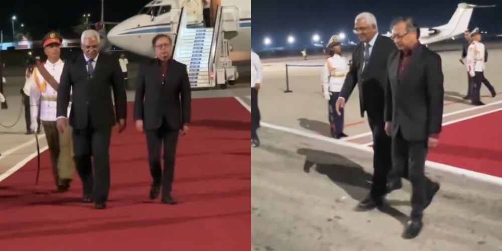 Llegada del presidente Gustavo Petro a La Habana, Cuba.