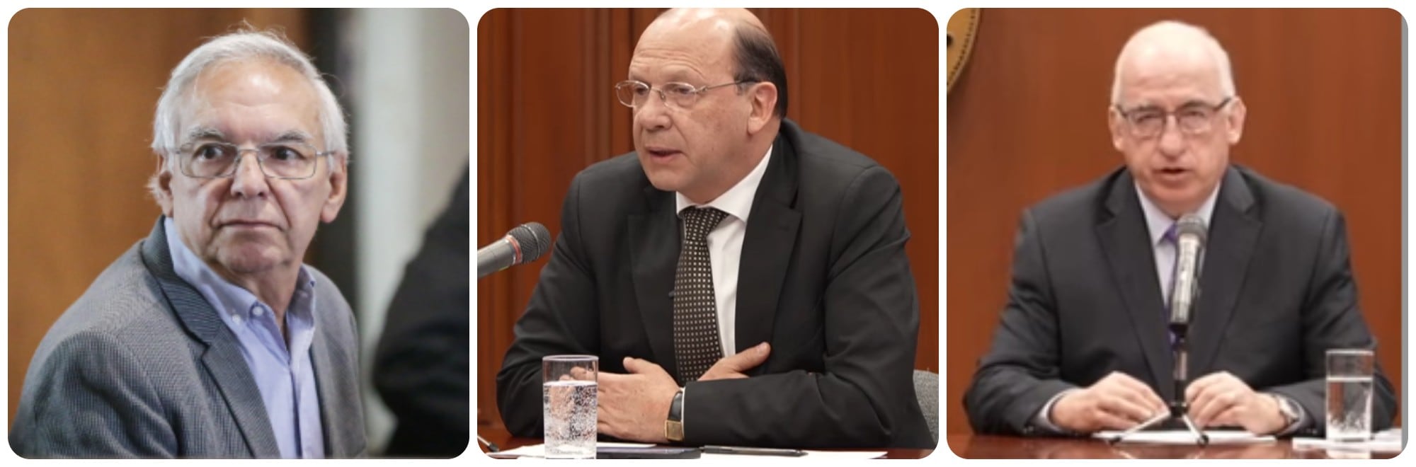 Ricardo Bonilla, exministro de Hacienda; Germán Ávila, ministro de Hacienda, y Leonardo Villar, gerente del Banco de la República