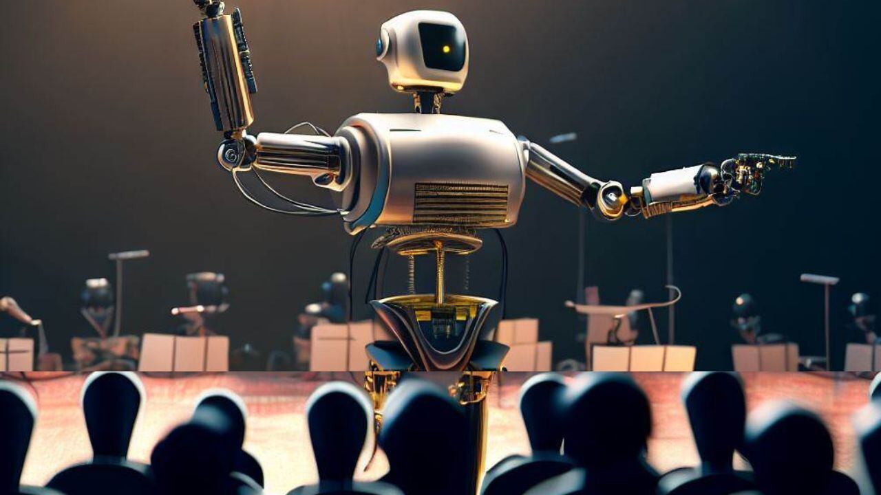 Robot director de orquesta que llevó la batuta en un concierto