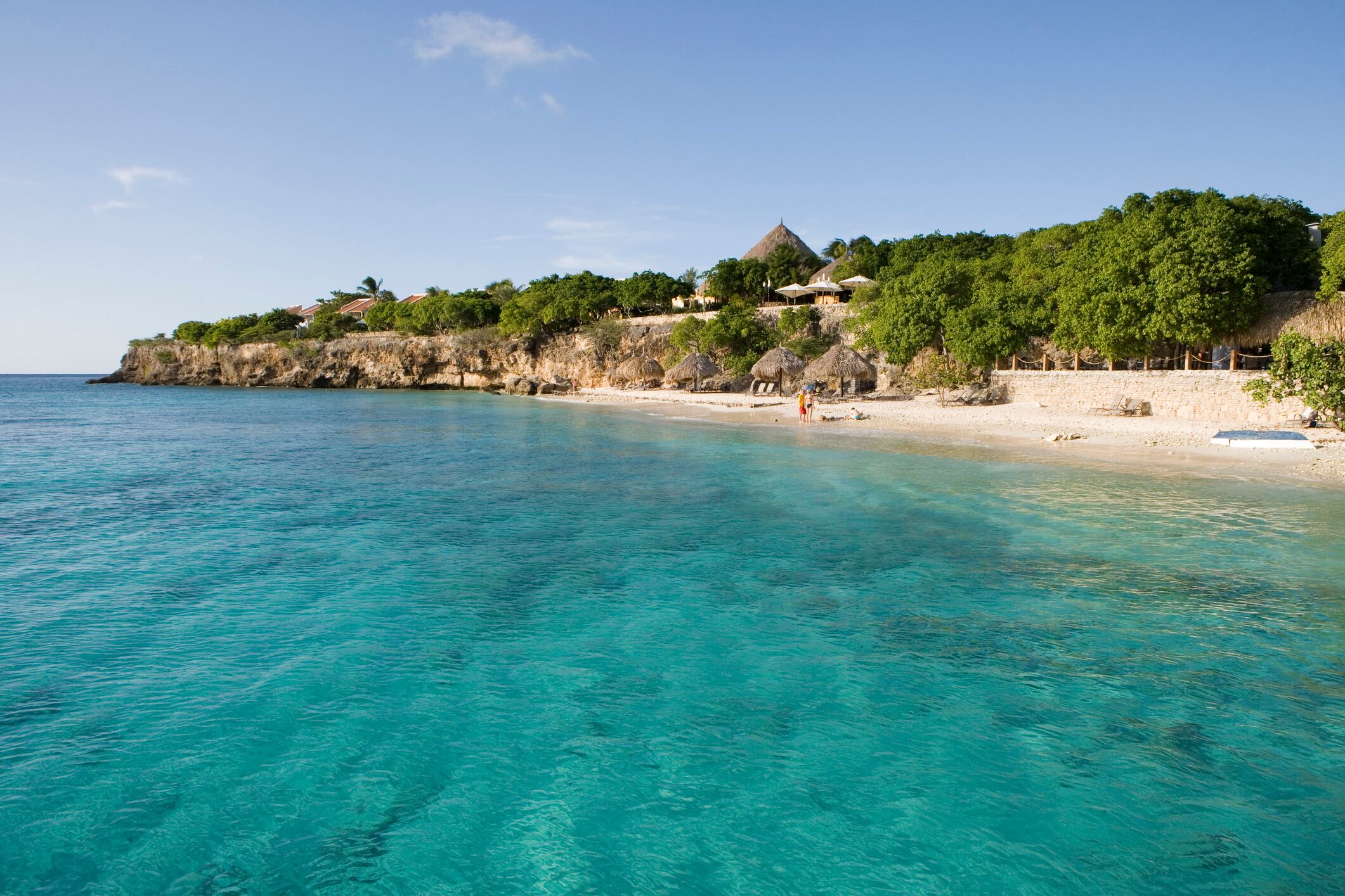 Playa Kalki en la isla de Curazao.