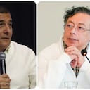 El alcalde de Cartagena, Dumek Turbay, y el expresidente Gustavo Petro.