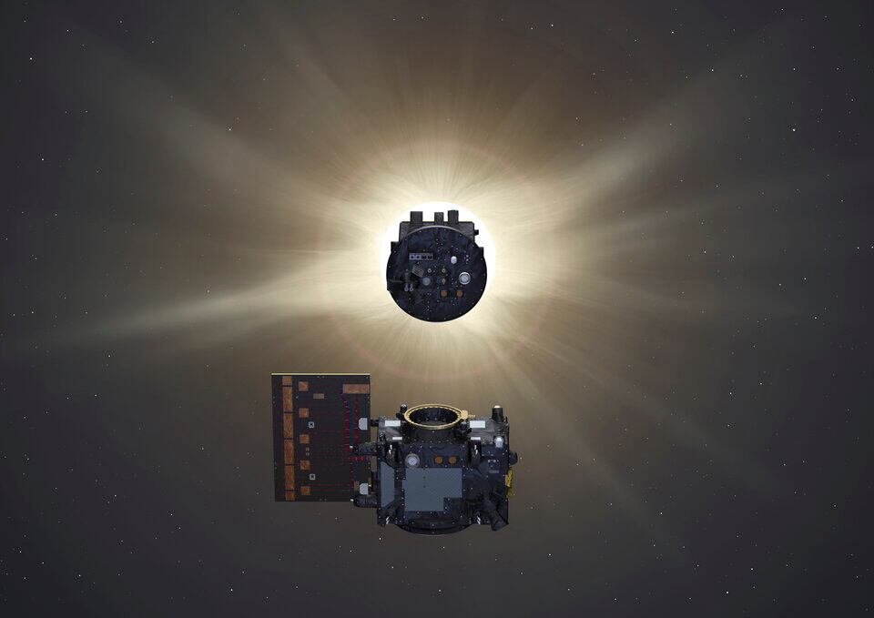 La nave Proba-3 Occulter produce un eclipse artificial del Sol, brindando nuevas vistas a la nave espacial Coronagraph.