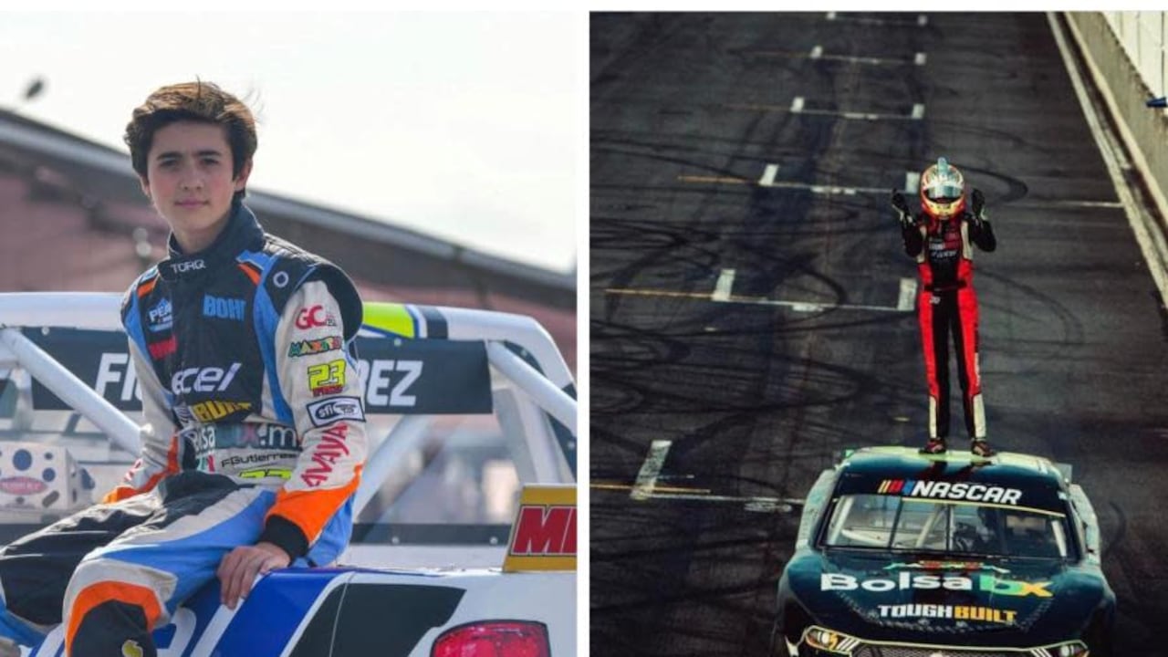 El joven corredor ya había debutado en el Nascar México. Foto: redes sociales Federico Gutiérrez.