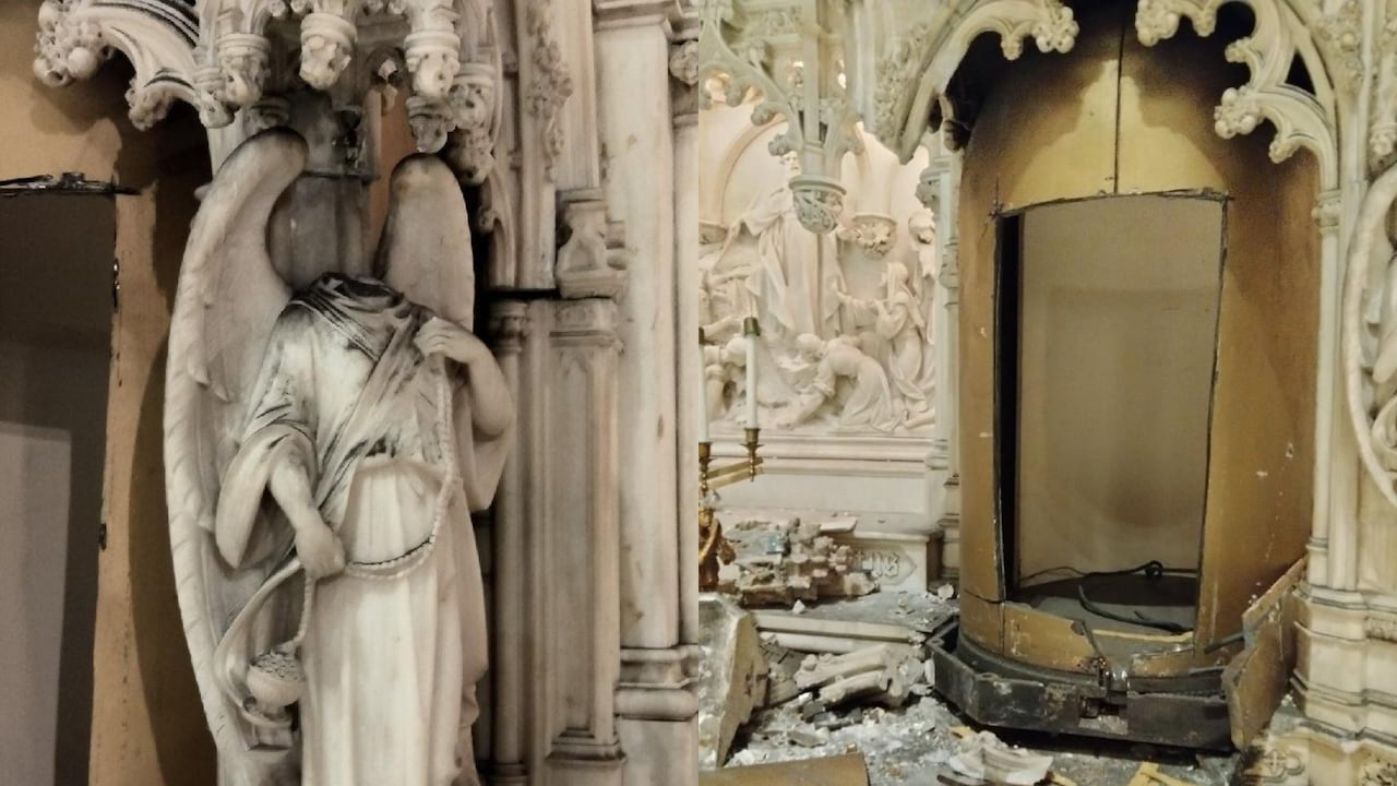 Decapitan estatuas y roban una valiosa pieza de una iglesia en Estados Unidos