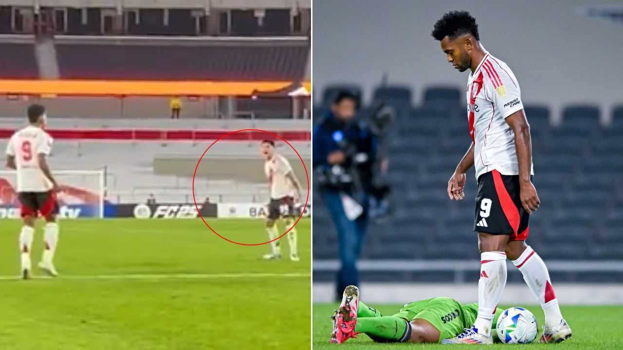 Miguel Borja no pudo marcar en el empate de River con Barcelona