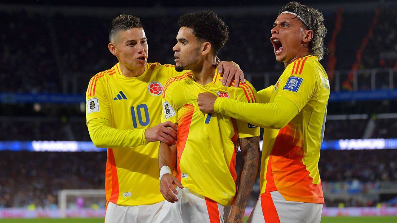 Festejo del gol de Lucho.