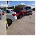 Carro de Iván René Valenciano, tras el choque en EU