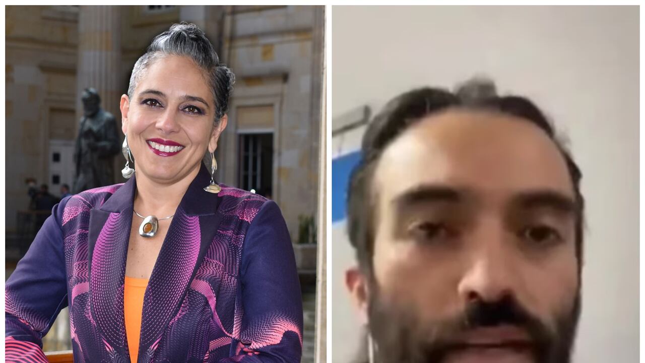 La senadora María José Pizarro y Hugo Nelson Archila Santamaría.