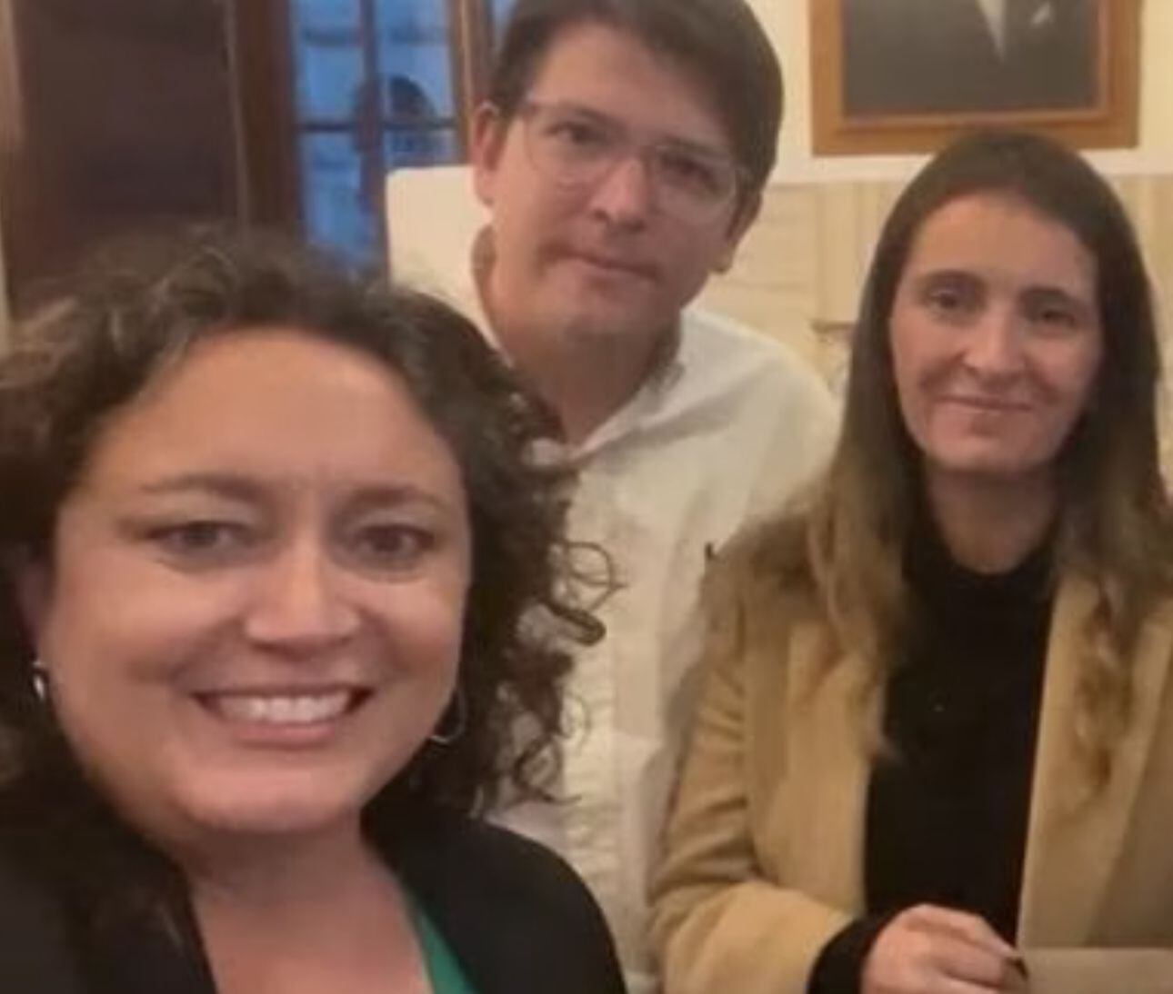 Angélica Lozano, Miguel Uribe y Paloma Valencia