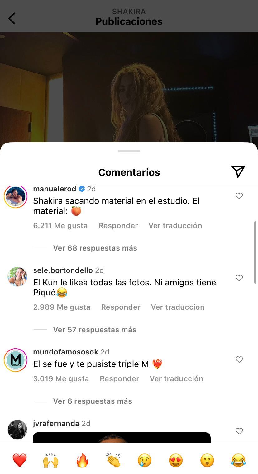 Comentarios sobre el Kun Agüero en fotos de Shakira
