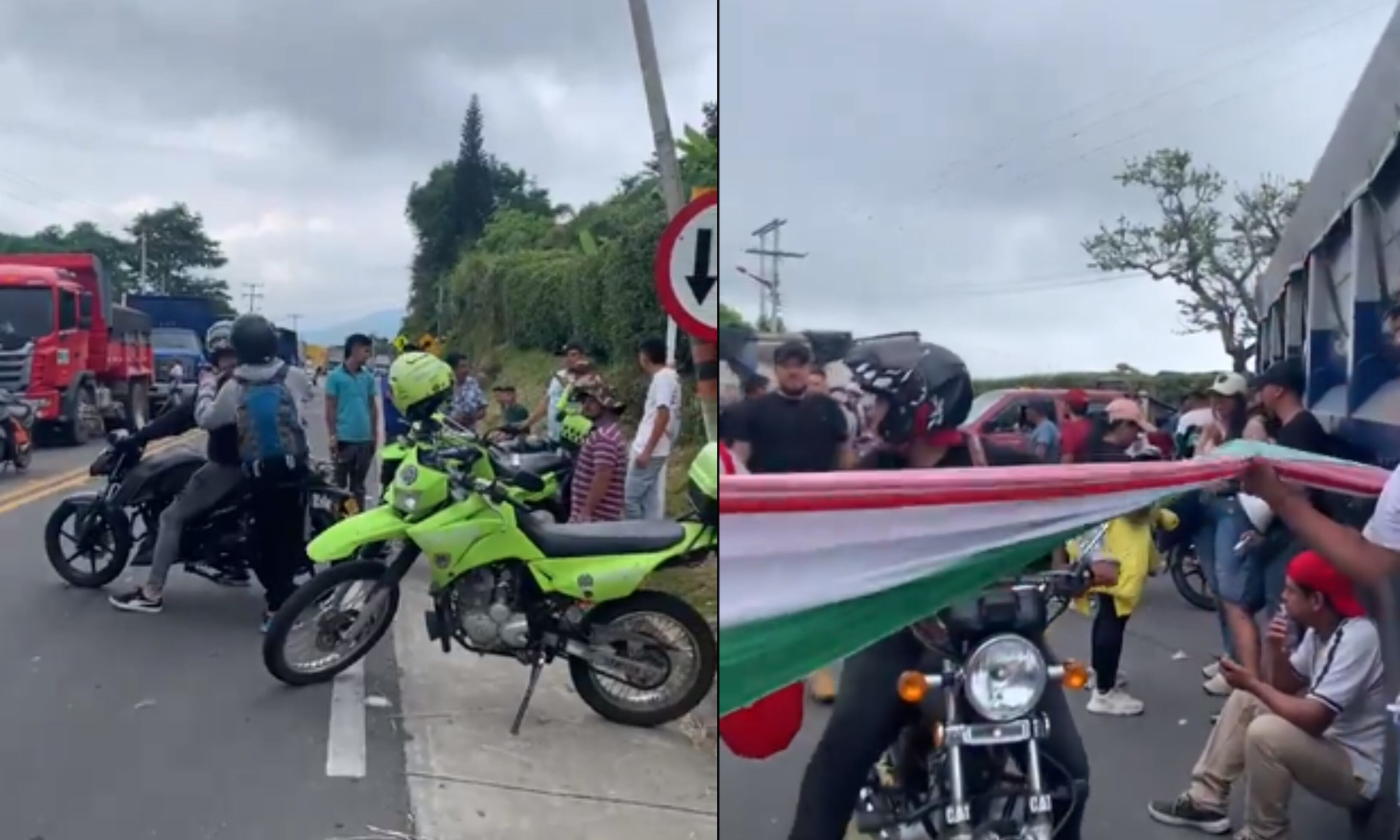 Comunidad de La Mesa tiene bloqueada la vía.