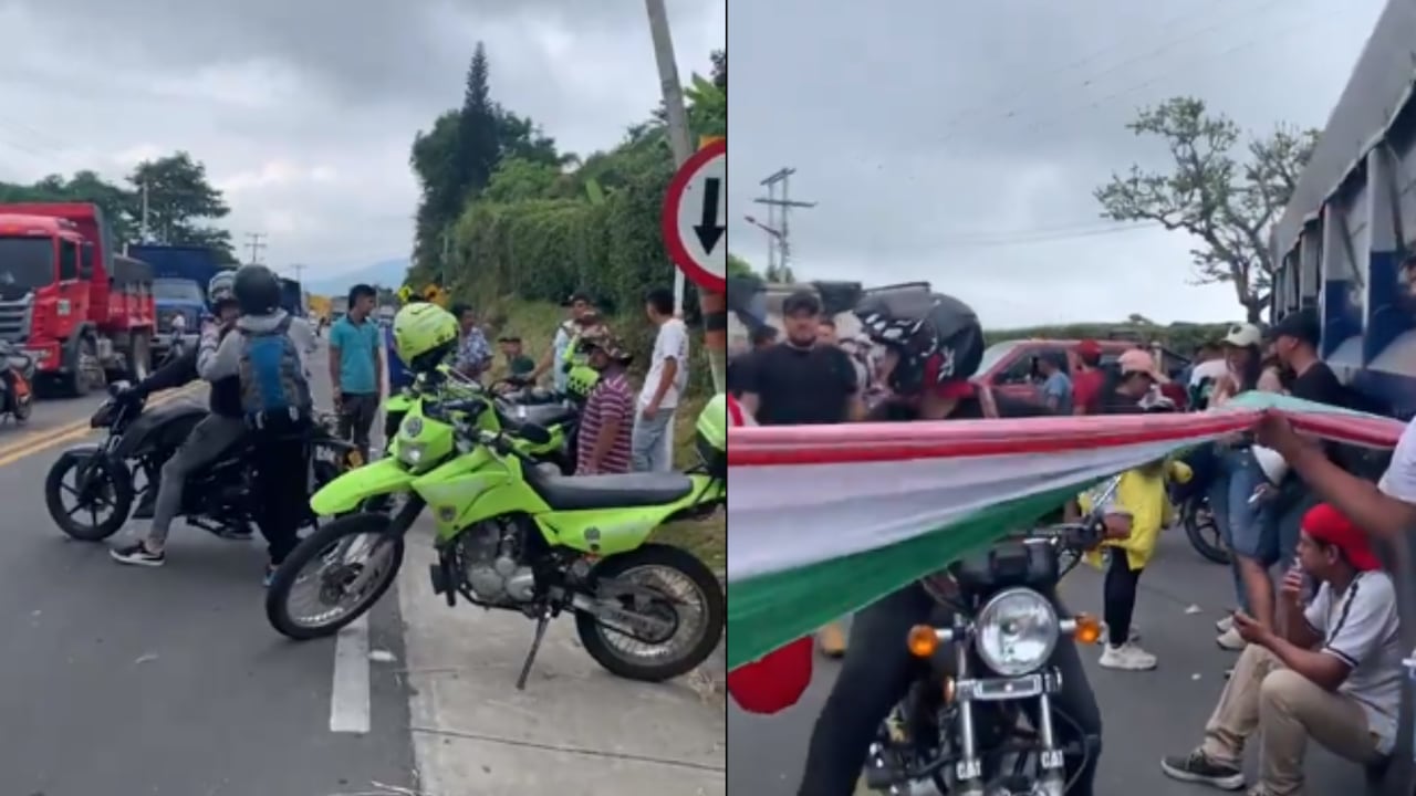 Comunidad de La Mesa tiene bloqueada la vía.