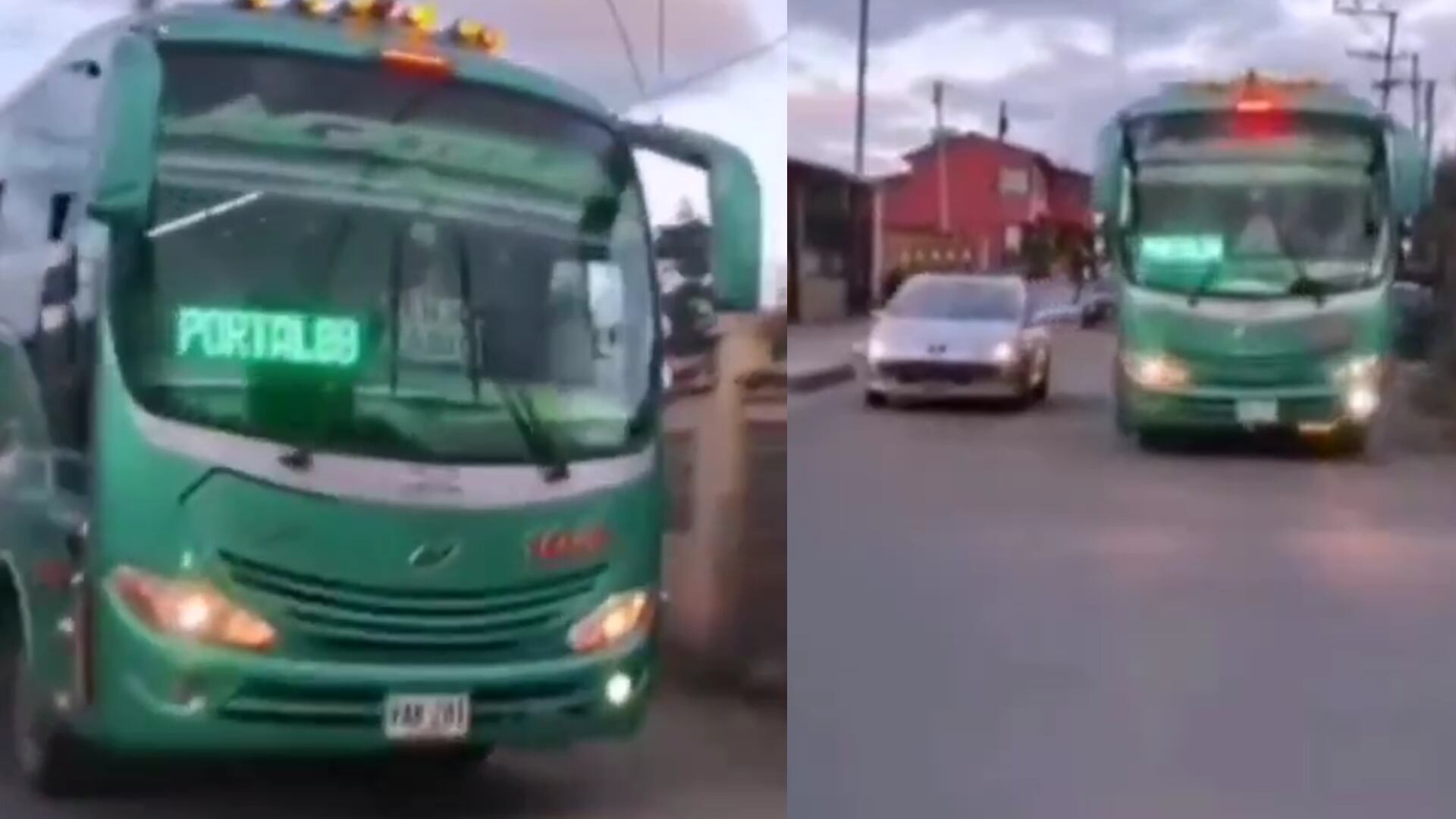 El conductor invade el carril contrario y se va de frente contra los motociclistas.