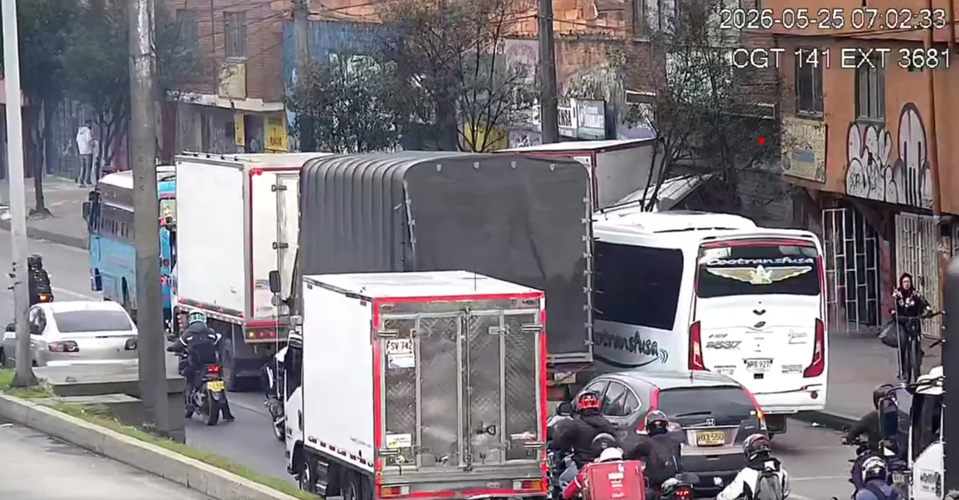 El tráfico se vio afectado por el siniestro.