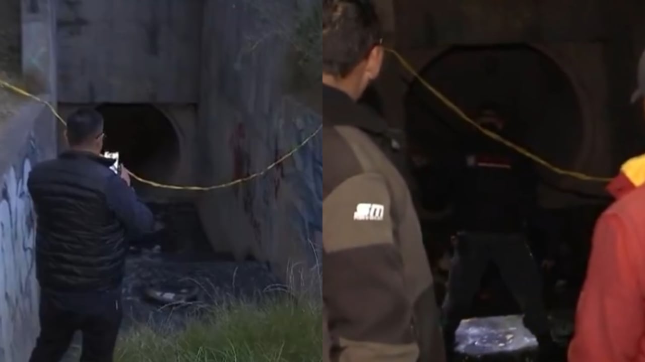 Este es el momento en el que inspeccionan la alcantarilla del sitio.
