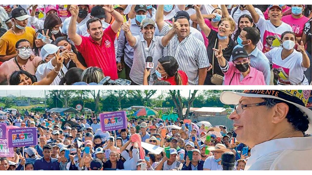 Gustavo Petro y Alejandro Char en correría política en la Costa.